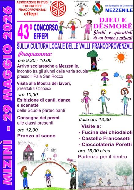 43°CONCORSO EFFEPI sulla cultura locale delle valli francoprovenzali