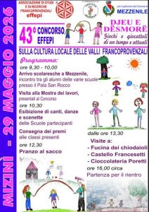 43°CONCORSO EFFEPI sulla cultura locale delle valli francoprovenzali
