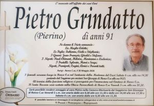 Decessi in valle Soana: è mancato Pietro Grindatto (Pierino) di anni 91