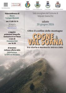 Valprato, domani Sabato 20 giugno videoconferenza: “Oltre il confine delle montagne: Cogne&Val Soana tra storia e memorie intrecciate” (Streaming dalle ore 17)