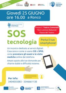 Giovedì alle 16 al Teatro Comunale di Ronco: SOS TECNOLOGIA .