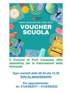 PONT: Voucher Scuola 2026-2027