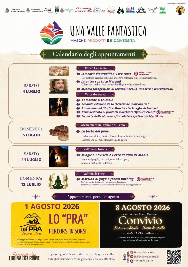 COMUNICATO STAMPA – Al via “Una Valle Fantastica 2026”: tra luglio e agosto la Valle Soana racconta le sue tradizioni e il primato di biodiversità
