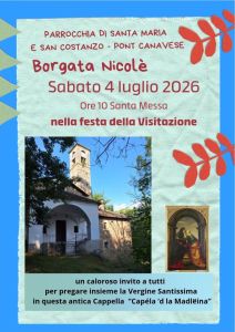 Borgata Nicolè di Pont_ Sabato 4 luglio festa della Visitazione