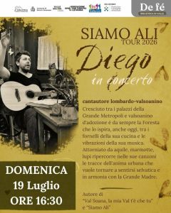 Ronco 19 luglio: Siamo ALI con Diego in Concerto
