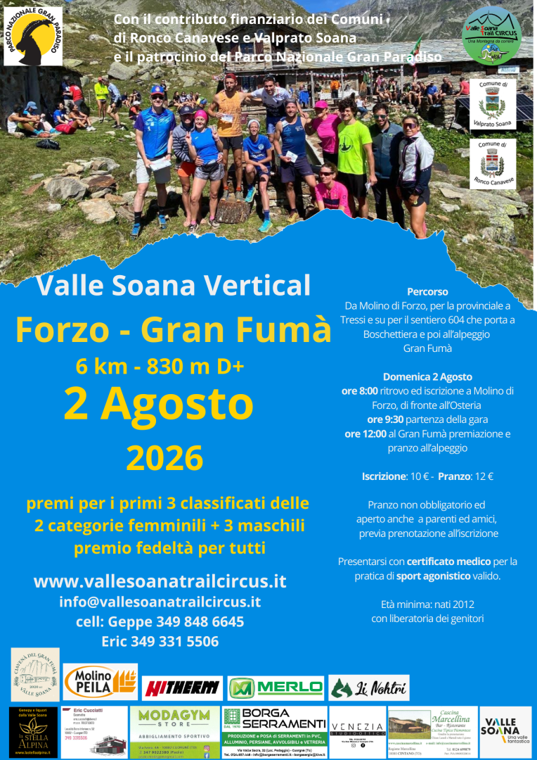 Val Soana Vertical: Domenica 2 agosto si corre la Forzo - Gran Fumà