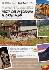 Martedì 4 agosto: Festa del paesaggio al Gran Fumà nel vallone di Forzo