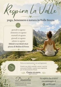 Molino di Forzo: Corso di Yoga dal 13 al 22 agosto