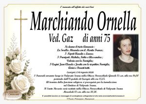 Decessi in valle Soana: è mancata Ornella Marchiando vedova Gaz di anni 75