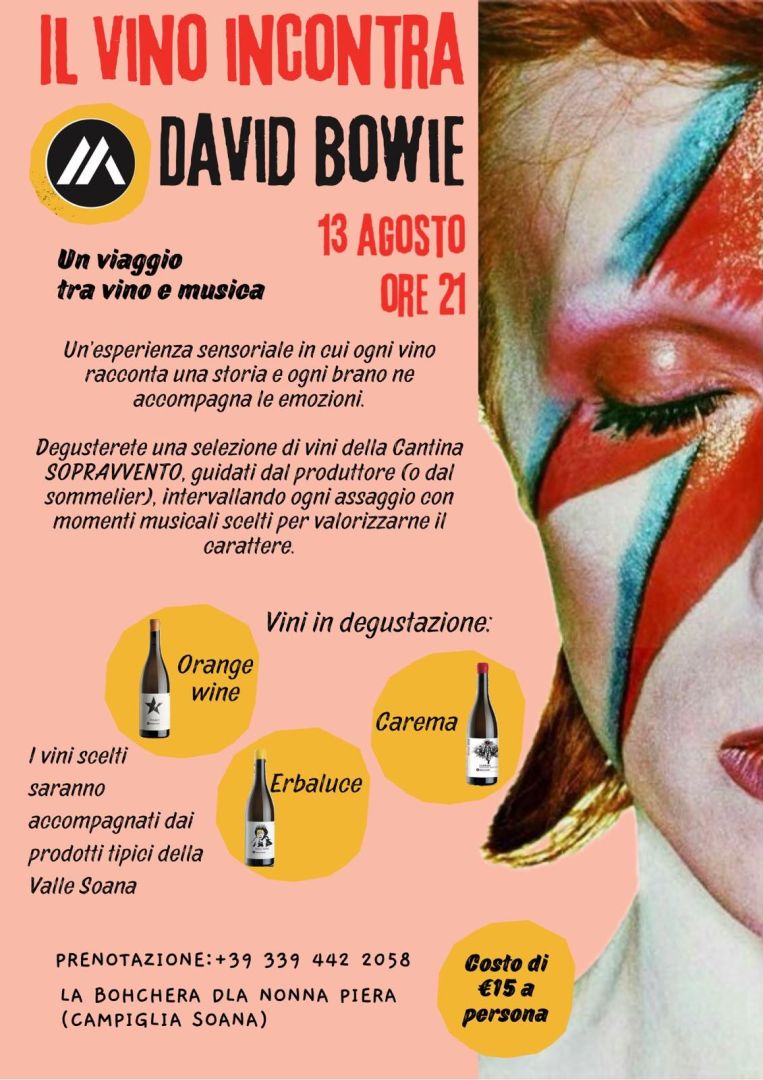 Campiglia 13 agosto: il vino incontra David Bowie  a cura Ivo