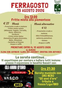 Valprato 15 AGOSTO: Pranzo di ferragosto con la Pro Loco