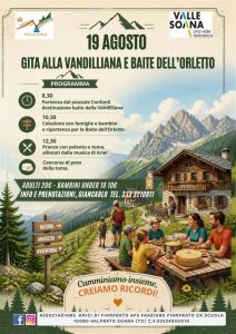 Mercoledì 19 agosto: Escursione baita Vandilliana e baita l'Orletto con gli Amici di Piamprato