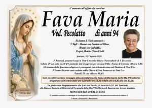 Decessi in valle Soana: é mancata Maria Fava vedova Pecolatto di anni 94