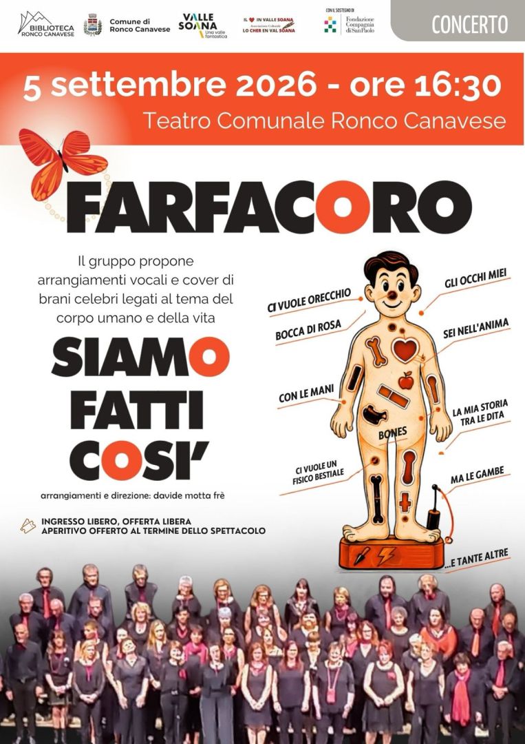 Ronco, Sabato 5 settembre: FARFACORO