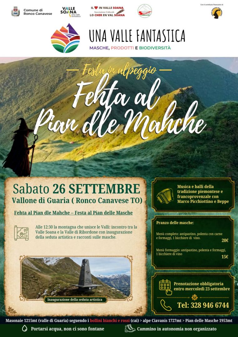 Sabato 26 settembre: Fehta al Pian dle Mahche
