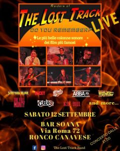 Ronco, Sabato 12 settembre:  "The lost track Band" in Concerto presso il Bar Soana