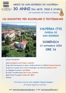 Amici di San Giorgio in Valperga: Trent’anni tra Arte, Fede e Storia a cura di Giorgio Cortese.