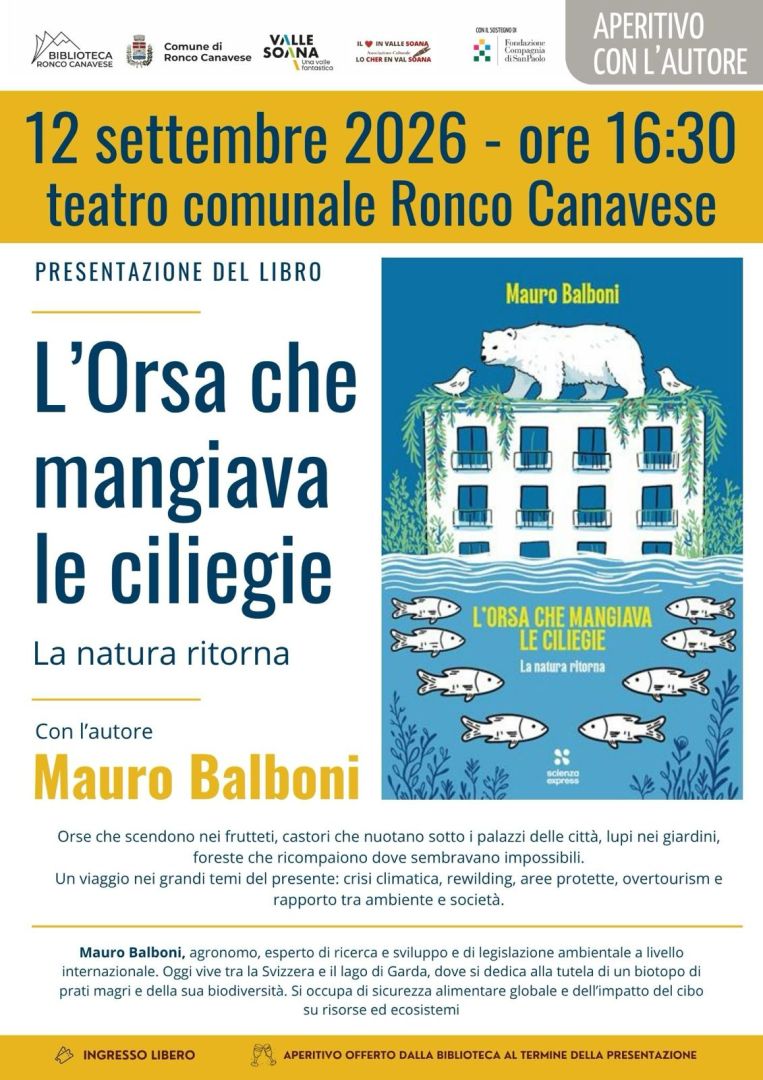 Ronco, 12 settembre: L'Orsa che mangiava le ciliegie con Mauro Balboni
