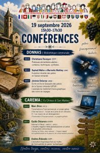 Sabato 19 e domenica 20 settembre FETE ROMANDE ET INTERNATIONALE DES PATOISANTS
