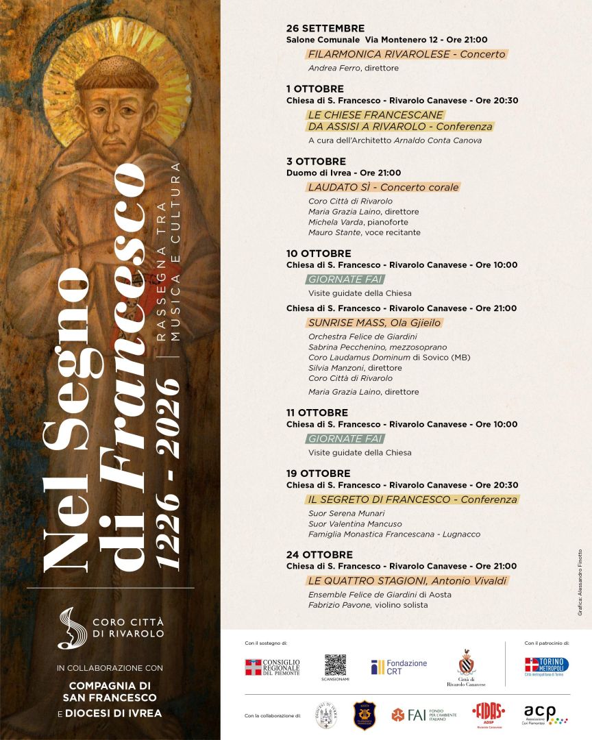 Rivarolo,Nel segno di Francesco: Rassegna tra Musica e Cultura