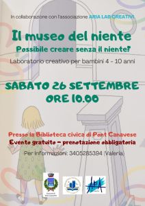 Pont: Il museo del niente. Possibile creare senza il niente?