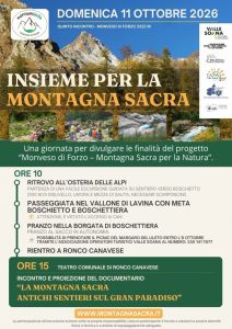 Domenica 11 ottobre 2026: "Insieme per la Montagna Sacra" a cura di Ludovico
