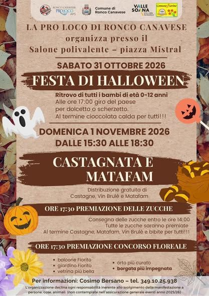 Sabato 31 ottobre: Festa di Halloween in valle Soana