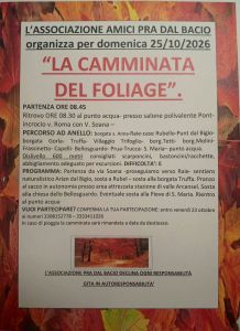 Pont, 25 ottobre: camminata del foliage con gli "Amici di Pra dal Bacio"