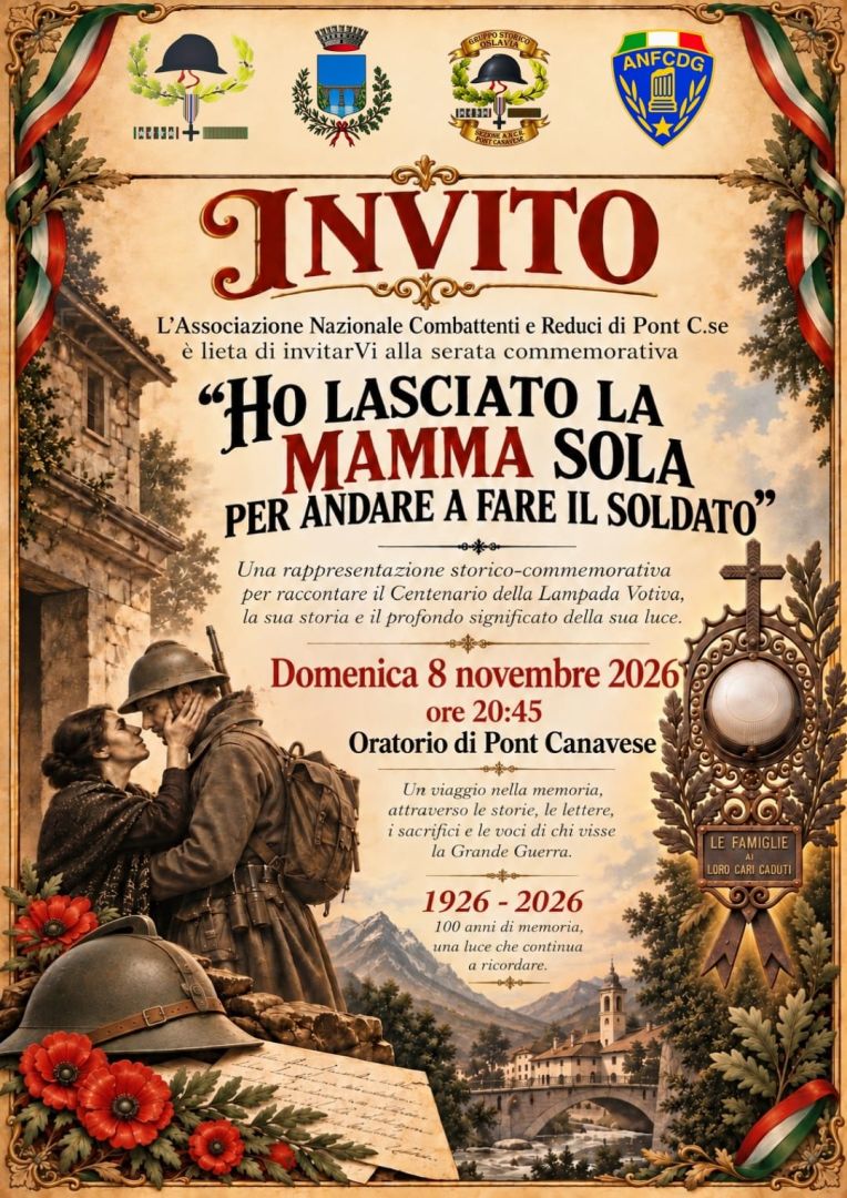 Pont, 8 novembre: "Ho lasciato la mamma sola per andare a fare il soldato"